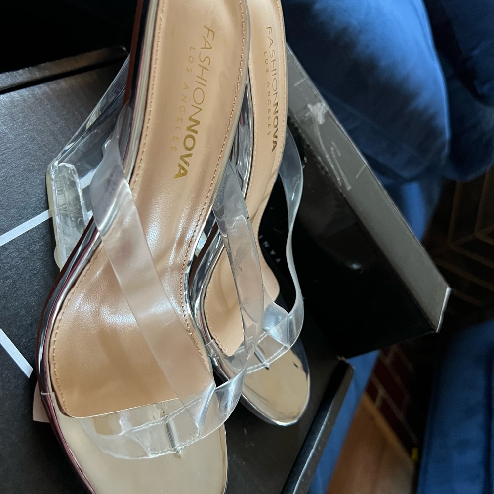 Fashion Nova Clear Wedges